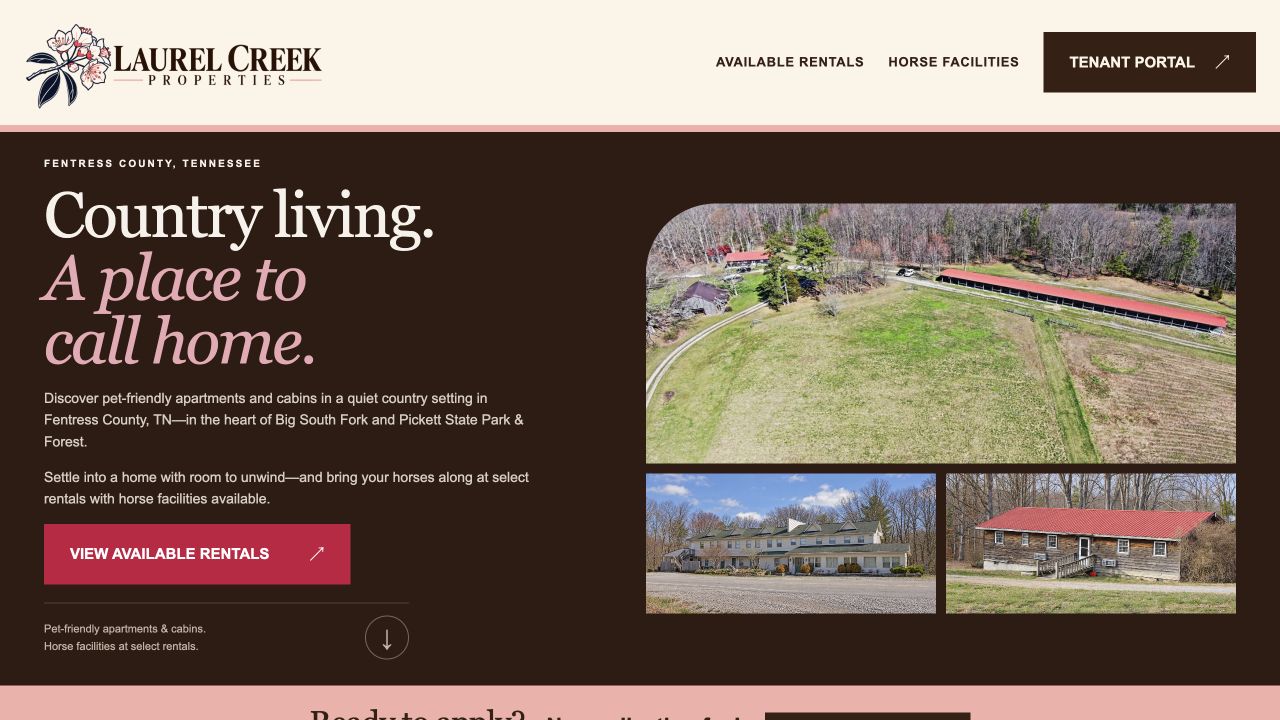 Laurel Creek Properties — website preview